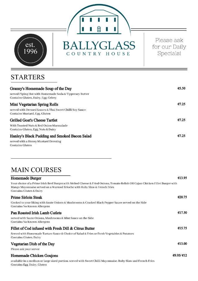 Ballyglass Country House Tipperary Kültér fotó